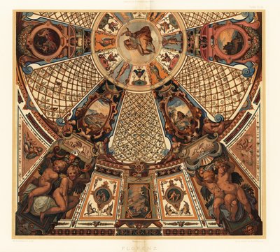 Peinture de plafond dans la Galerie des Offices, Florence - Unbekannter Künstler