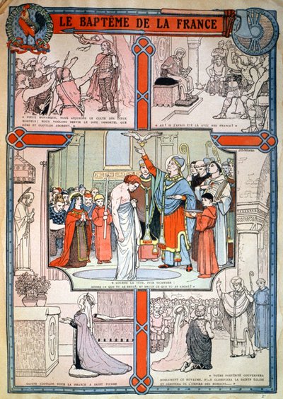 Baptême de Clovis par Saint Remi à Reims, vers 1930 - Unbekannter Künstler
