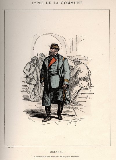 Commune de Paris : costume de COLONEL COMMANDANT LES BATAILLONS DE LA PLACE VENDÔME (13) dans « Les Communeux » - Unbekannt