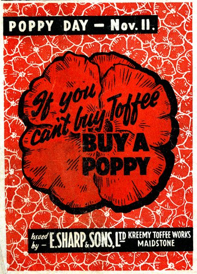 Publicité pour les bonbons E.Sharp and son avec coquelicot de souvenir, c.1942 - Unbekannt