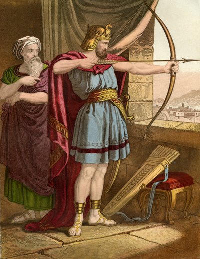 Élisée ordonne à Joas de tirer des flèches - Bible - Unbekannter Künstler