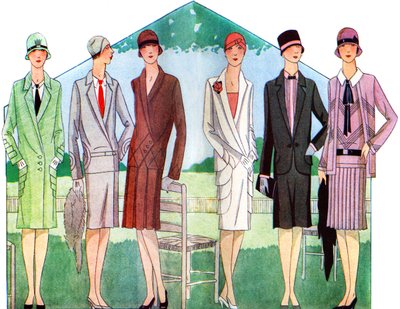 Mode : manteaux et costumes au printemps 1928 - Unbekannter Künstler
