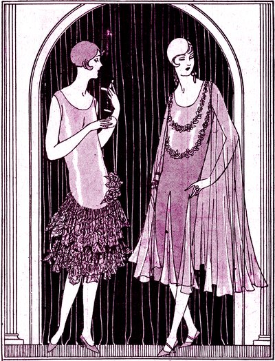 Mode : robes de soirée en mai 1925 - Unbekannter Künstler