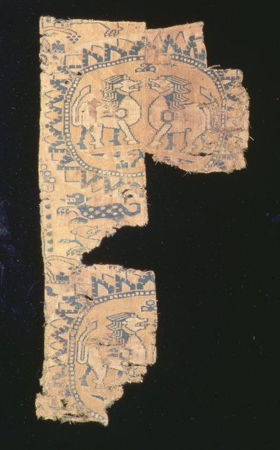 Fragment de lampas de lin et de soie, Asie centrale - Benjamin Baud