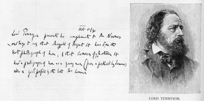 Écriture et signature de Lord Tennyson - Unbekannt