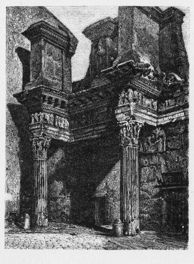 Histoire de la Rome antique. Le Forum de Nerva est une structure ancienne à Rome, en Italie, chronologiquement le dernier des forums impériaux construits - Unbekannt