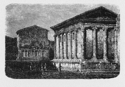Histoire de la Rome antique. Le temple de Portunus est un ancien bâtiment à Rome, en Italie, le principal temple dédié au dieu Portunus dans la ville. - Unbekannt