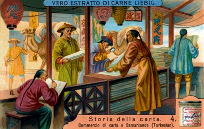 Histoire du papier : Commerce du papier à Samarkand - Unbekannter Künstler