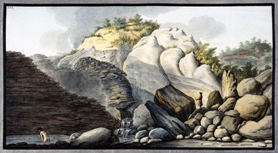 Source chaude dans la Solfatare, près de Naples, Royaume de Naples, c 1760 - Unbekannter Künstler