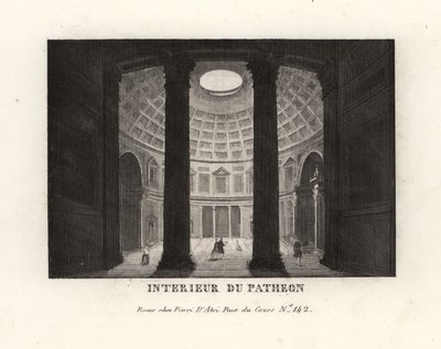 Intérieur du Panthéon montrant le dôme à caissons et l