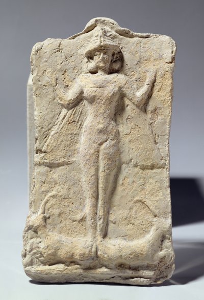 Jar décorée de motifs symboliques entourant la déesse Ishtar, babylonienne, vers 1700 av. J.-C. (terre cuite) - Unbekannt