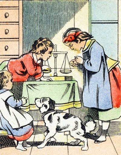 Jeu : La petite marchande - Alphabet - Divertissements enfantins - Imagerie d