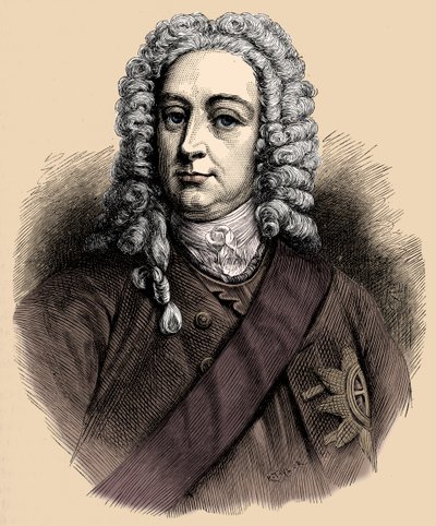 Roi George II - portrait - Unbekannter Künstler