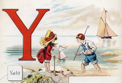 Lettre Y: Yacht. Gravure dans "ABC L