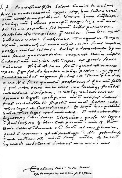Lettre écrite en latin d