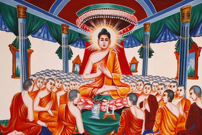 Vie du Bouddha : Instruisant l