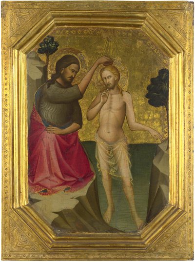 Lorenzo Monaco. Baptême du Christ, 1387-8, Londres NG - Unbekannter Künstler