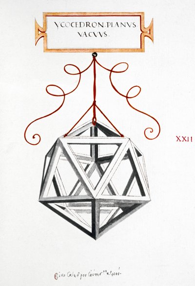 Dessins mathématiques Icosaèdre de Da Vinci - Unbekannt