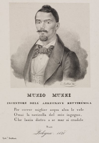 Muzio Muzzi, aéronaute italien - Unbekannt