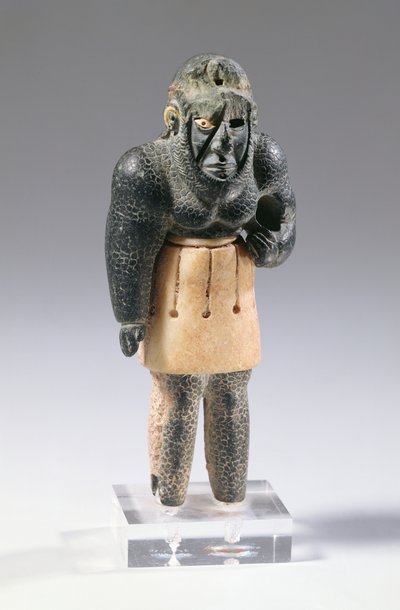 Génie mythologique des montagnes, vers 2200 av. J.-C. (calcaire et chlorite, diadème en fer météoritique) - Unbekannt