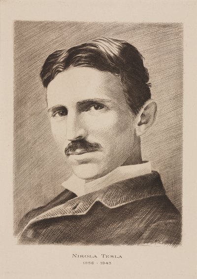 Nikola Tesla, ingénieur, physicien et inventeur serbe né en Croatie, vers 1885 - Unbekannt