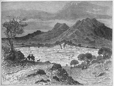 Carrière de sel gemme à ciel ouvert à Cardone, c. 1880 (gravure) - Unbekannter Künstler