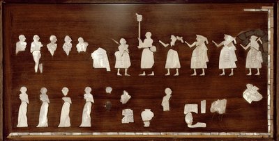 Panneau connu sous le nom de "Standard de Mari", période dynastique archaïque, vers 2500 av. J.-C. (coquillage, calcaire et bitume) - Unbekannt