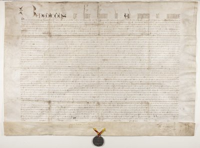 Bulle papale confirmant la charte de l