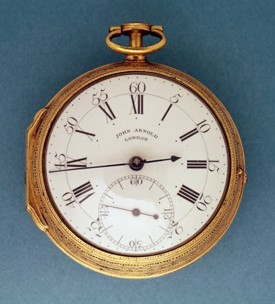 Montre de poche, avec boîtier en argent doré et cadran en émail blanc, anglaise, par John Arnold - Unbekannt