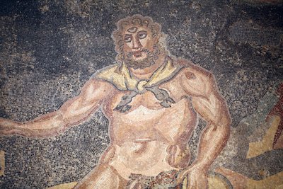 Salle de Polyphème. Détail du cyclope dévorant les entrailles d