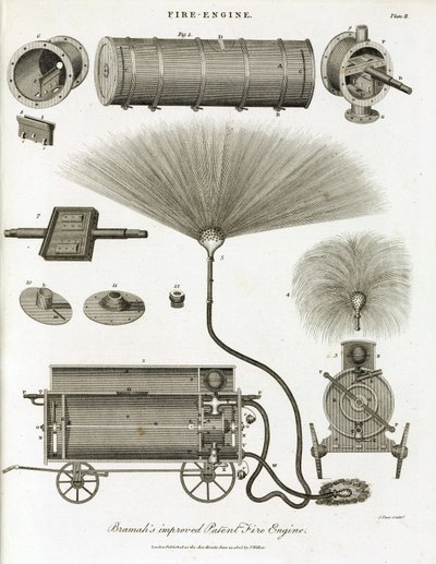 Pompe à incendie, invention de J - Unbekannt