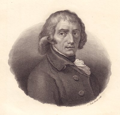 Portrait du poète italien Giuseppe Parini (1729-1799), gravure sur cuivre de Piotti d