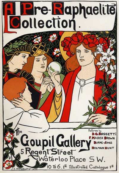 Exposition préraphaélite à la Goupil Gallery, Londres, vers 1897 - Unbekannter Künstler