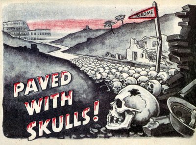 Propagande. À Rome. Pavé de crânes. 1940 - Unbekannt