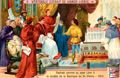 Raphaël présentant le modèle de la basilique Saint-Pierre - Unbekannter Künstler