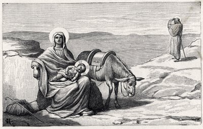 Repos pendant la fuite en Égypte. Alphabet de l