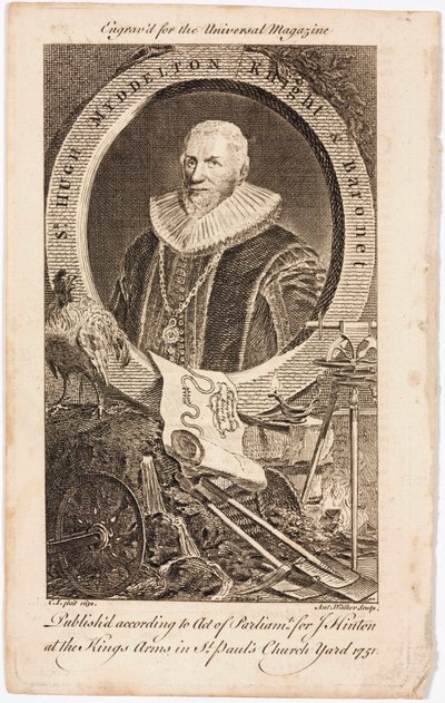 Sir Hugh Myddelton, orfèvre et ingénieur gallois, vers les années 1620 - Unbekannt
