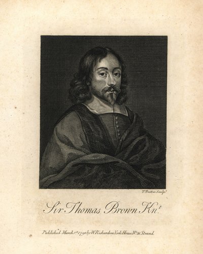 Sir Thomas Brown, polymathe et écrivain anglais sur la science, la médecine, la religion et l