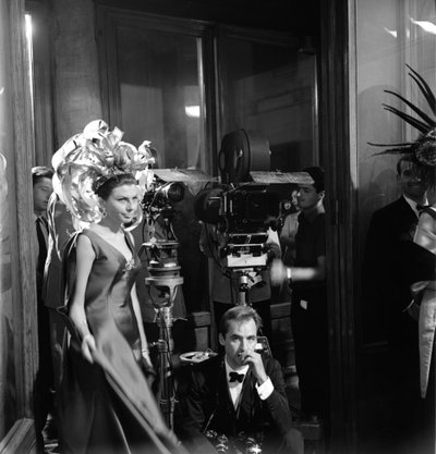 La princesse et actrice Soraya Esfandiari Bakhtiari sur le tournage du film "I Tre Volti" réalisé par Mauro Bolognini à Venise - 1964 - Unbekannt