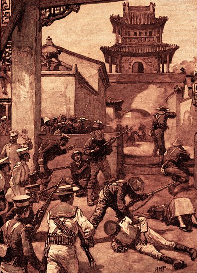 La guerre en Chine : les combats à Tientsin - Unbekannter Künstler