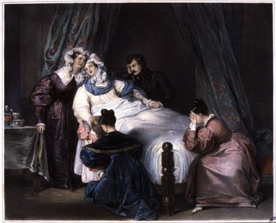 La perte irréparable, même morte en couches, vers 1840 - Unbekannter Künstler