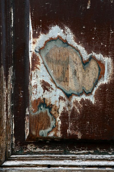 Marques du temps. Art abstrait montrant des formes comme témoins du temps qui passe. Traces sur bois - Unbekannt
