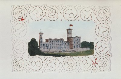 Napperon victorien en papier avec une vue de la maison Osborne - Unbekannt
