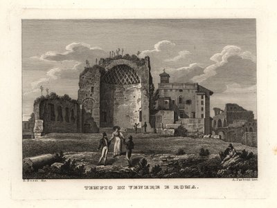 Vue des ruines du Temple de Vénus et de Rome, Rome - Unbekannt
