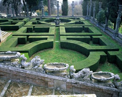 Vue des jardins supérieurs devant le casino ou 