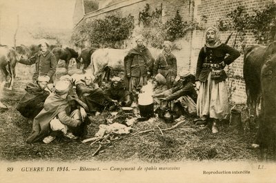 Première Guerre mondiale : Campement des Spahis marocains - Unbekannter Künstler