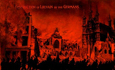Première Guerre mondiale : Destruction de Louvain par les Allemands - Unbekannter Künstler