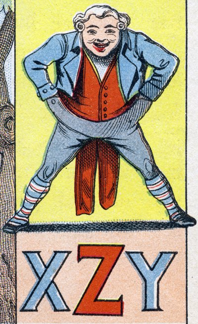 Lettres XZY. Gravure dans "ABC Les Images en Alphabet". Imagerie d