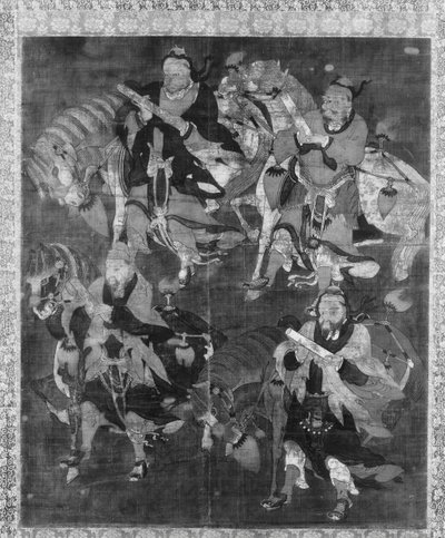 Quatre divinités avec des chevaux - Unidentified.