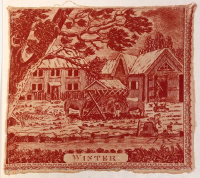 Fragment de textile : Les quatre saisons - Unidentified